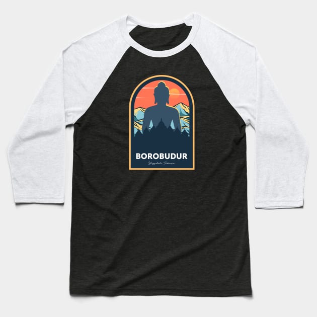 Borobudur Mahayana Buddhist Temple Java Indonesia Meditation Baseball T-Shirt by Celestial Crafts